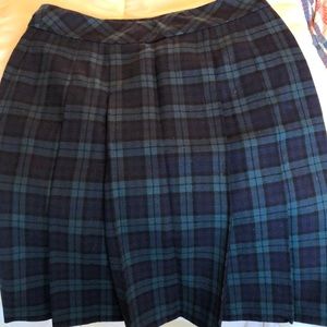 Brooks brothers pleated plaid skirt